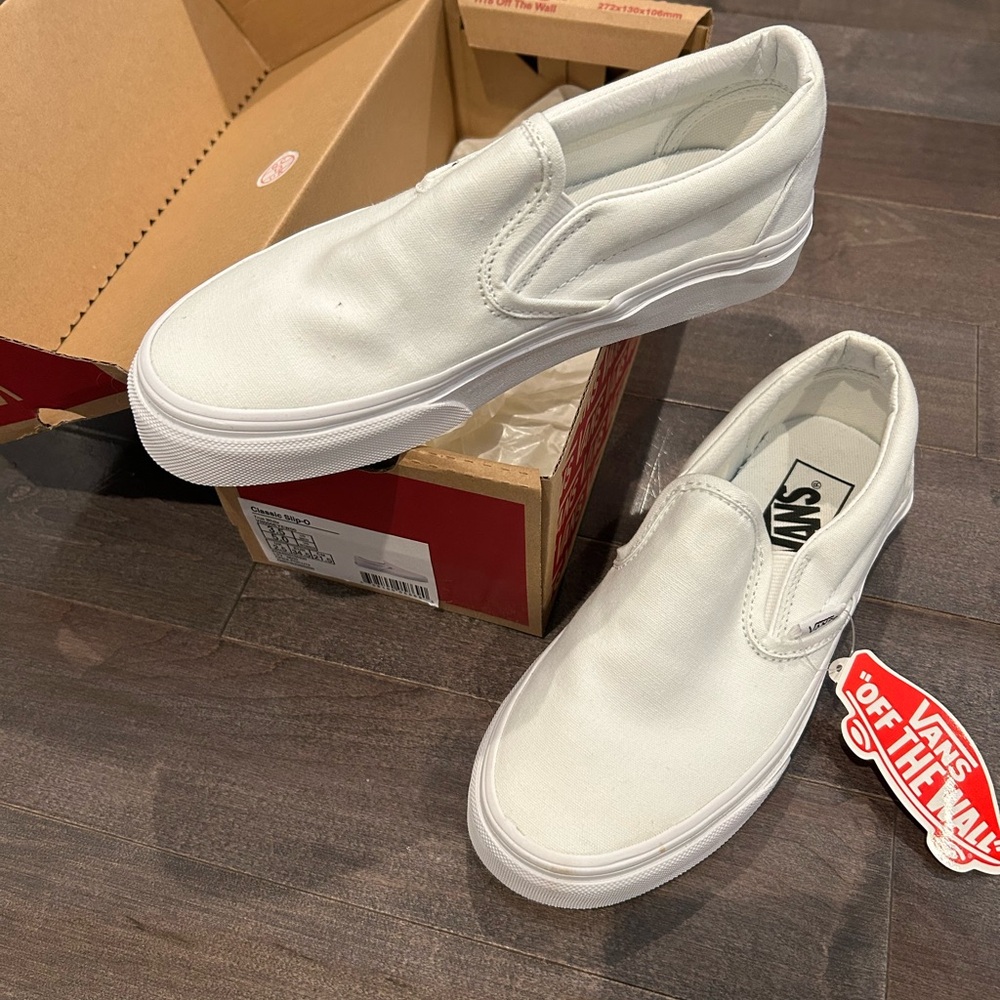 Vans True White Classic Slip-On Shoes